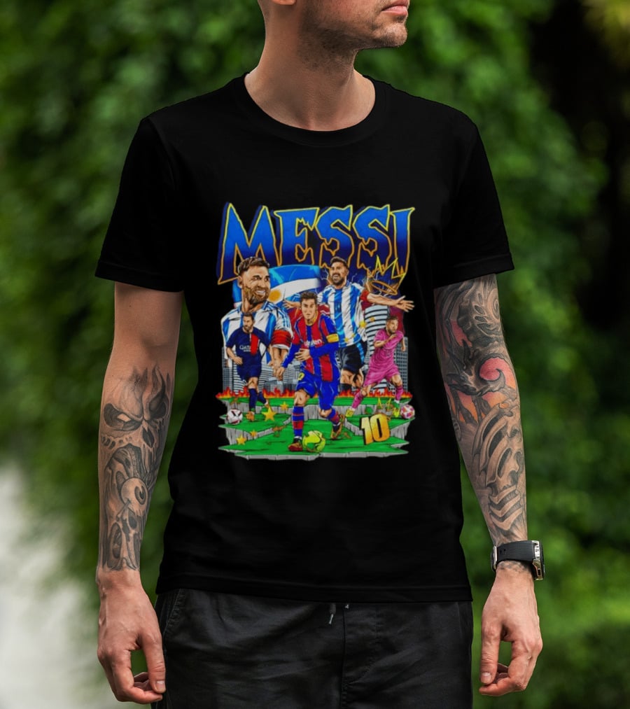 Messi Argentina FC Barcelona Inter Miami No.10 Soccer Star T-Shirt