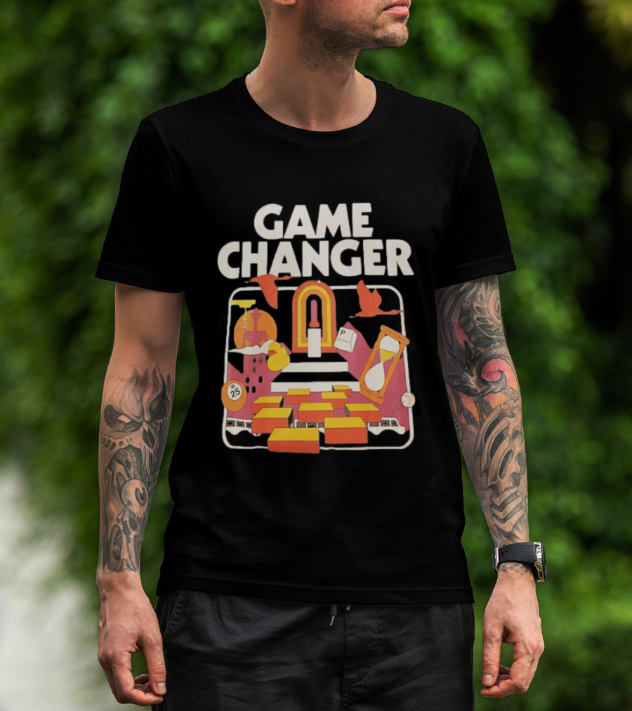 Game Changer Retro Arcade Countdown Hourglass Wings T-Shirt