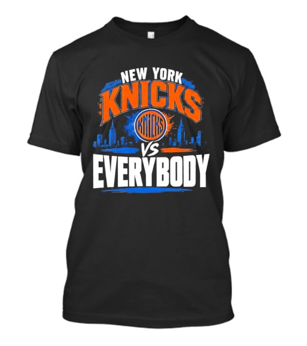 New York Knicks Vs Everybody Skyline Urban Hoops T-Shirt