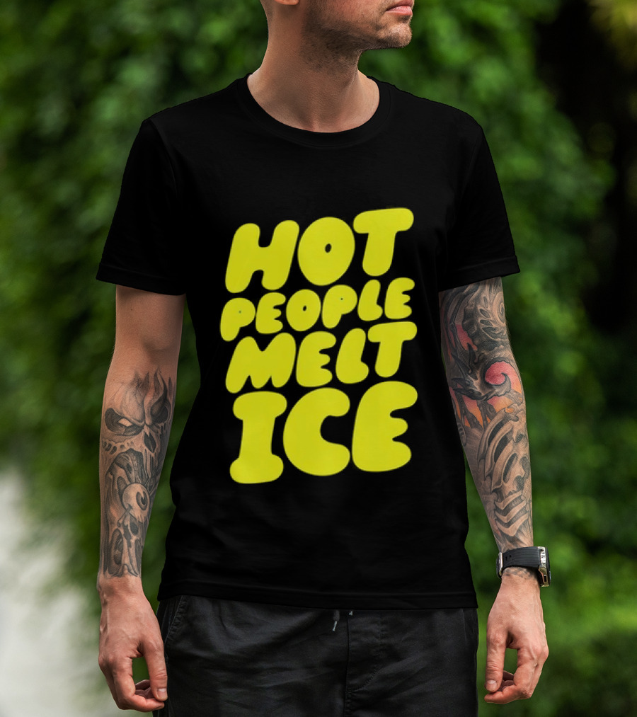 Hot People Melt Ice Bold Yellow T-Shirt