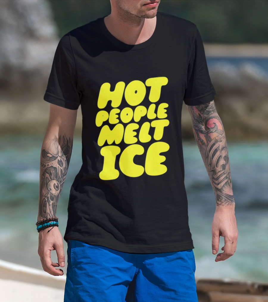 Hot People Melt Ice Bold Yellow T-Shirt