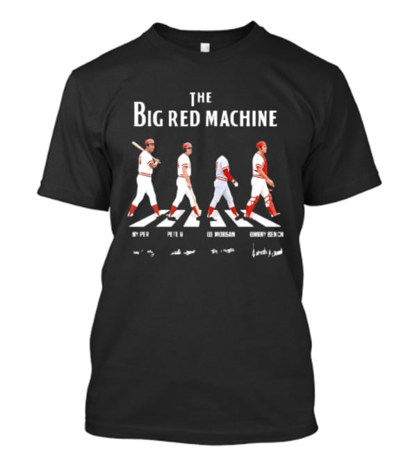 The Big Red Machine Tony Pérez Pete Rose Joe Morgan Johnny Bench Walking Abbey Road T-Shirt