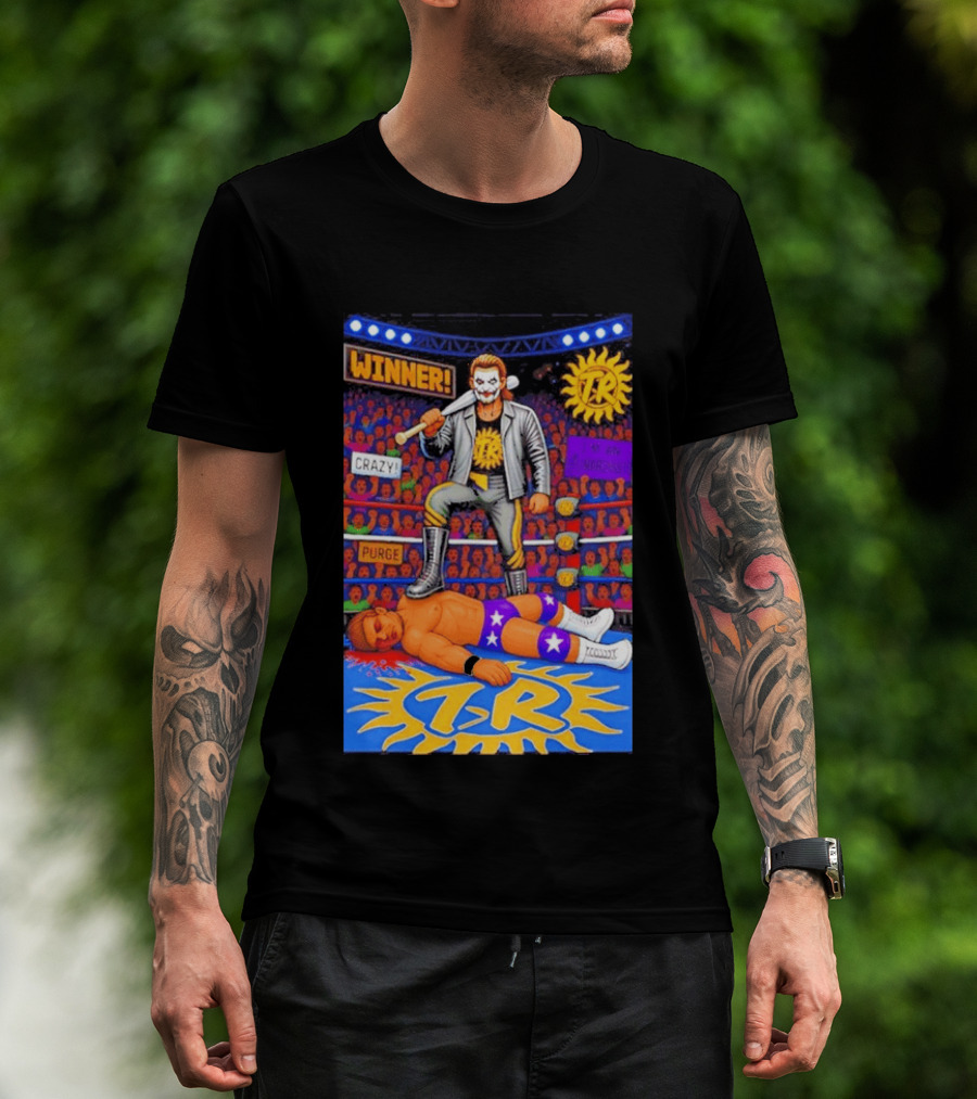 Winner Crazy Purge TR Wrestling Victory 8 Bit T-Shirt