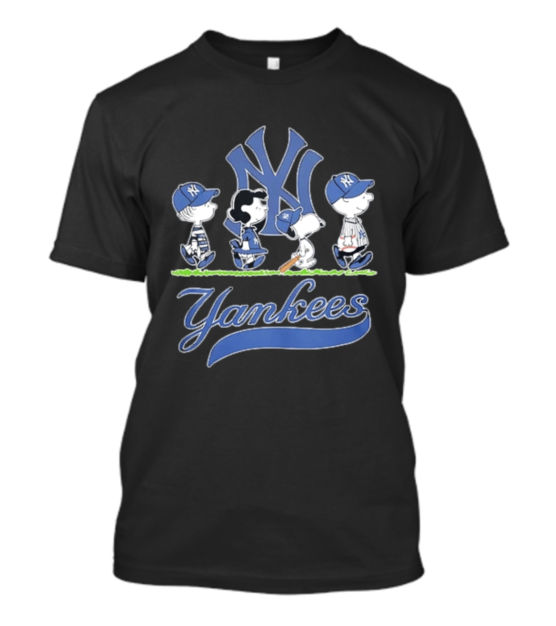 Peanuts Gang Yankees NY Vintage Baseball Characters T-Shirt