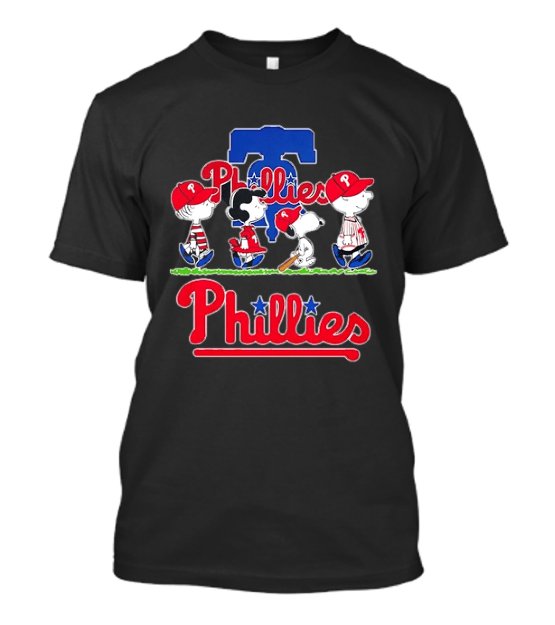 Peanuts Gang Philadelphia Phillies Walking T-Shirt