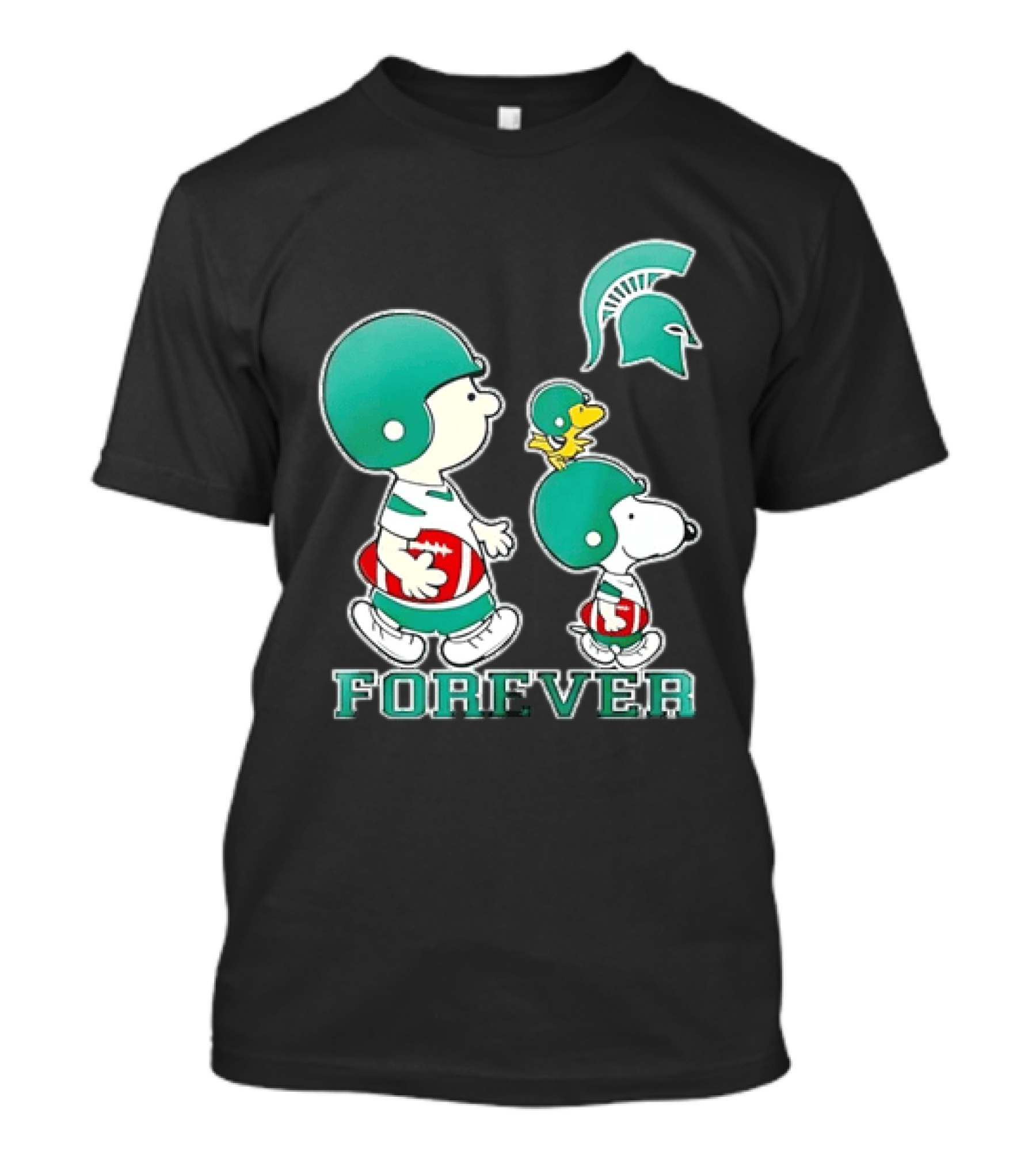 Peanuts Woodstock Charlie Brown Snoopy Michigan State Spartans Forever T-Shirt
