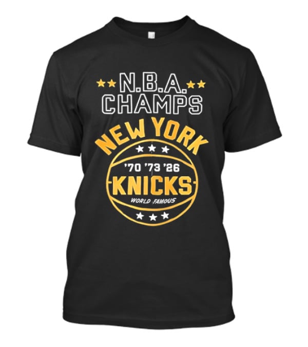 New York Knicks N.B.A. Champs 70 73 86 World Famous T-Shirt