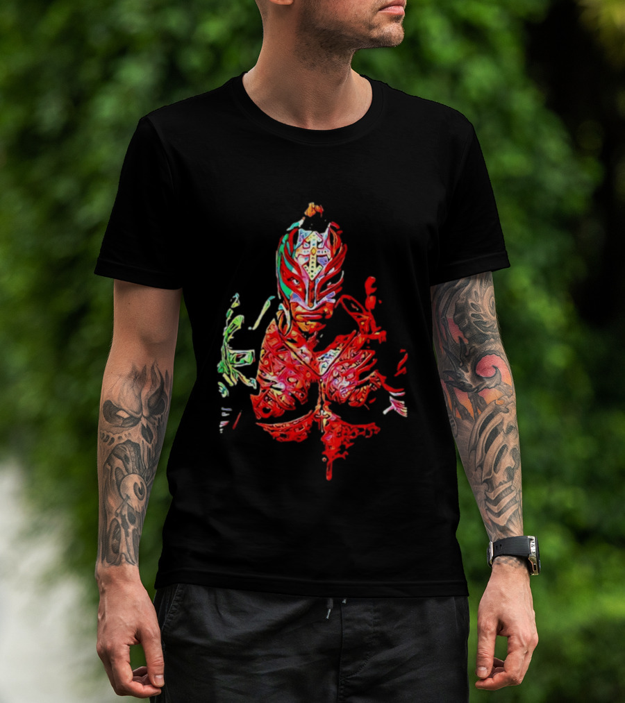 Rey Mysterio WWE Lucha Libre Mask Wrestling Legend Pro Wrestler T-Shirt