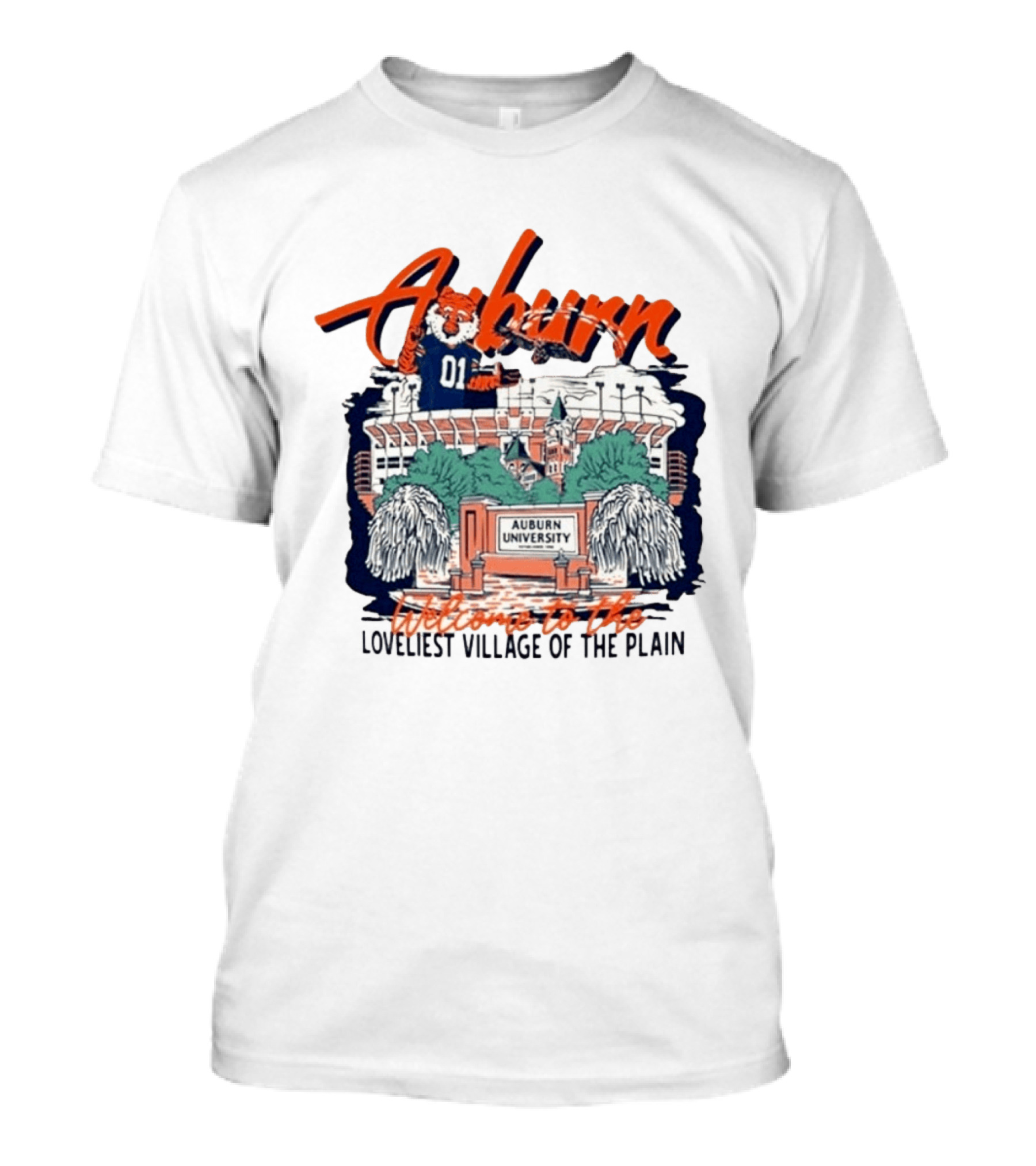 Auburn University Welcome Loveliest Village Of The Plain T-Shirt