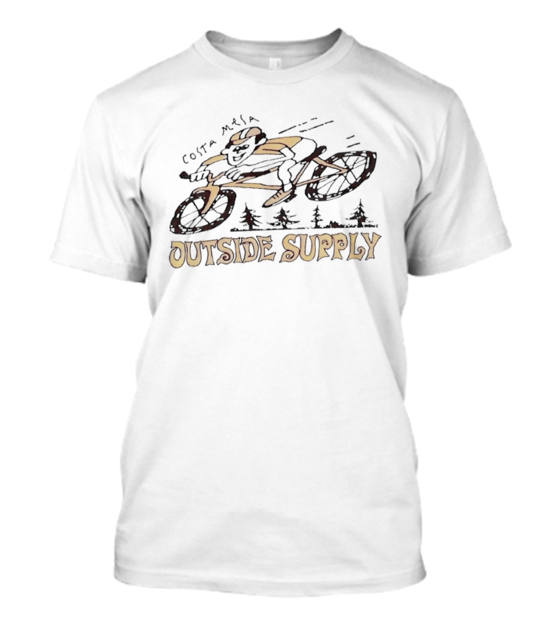 Costa Mesa Cyclist Outside Supply Mountain Bike Adventure T-Shirt