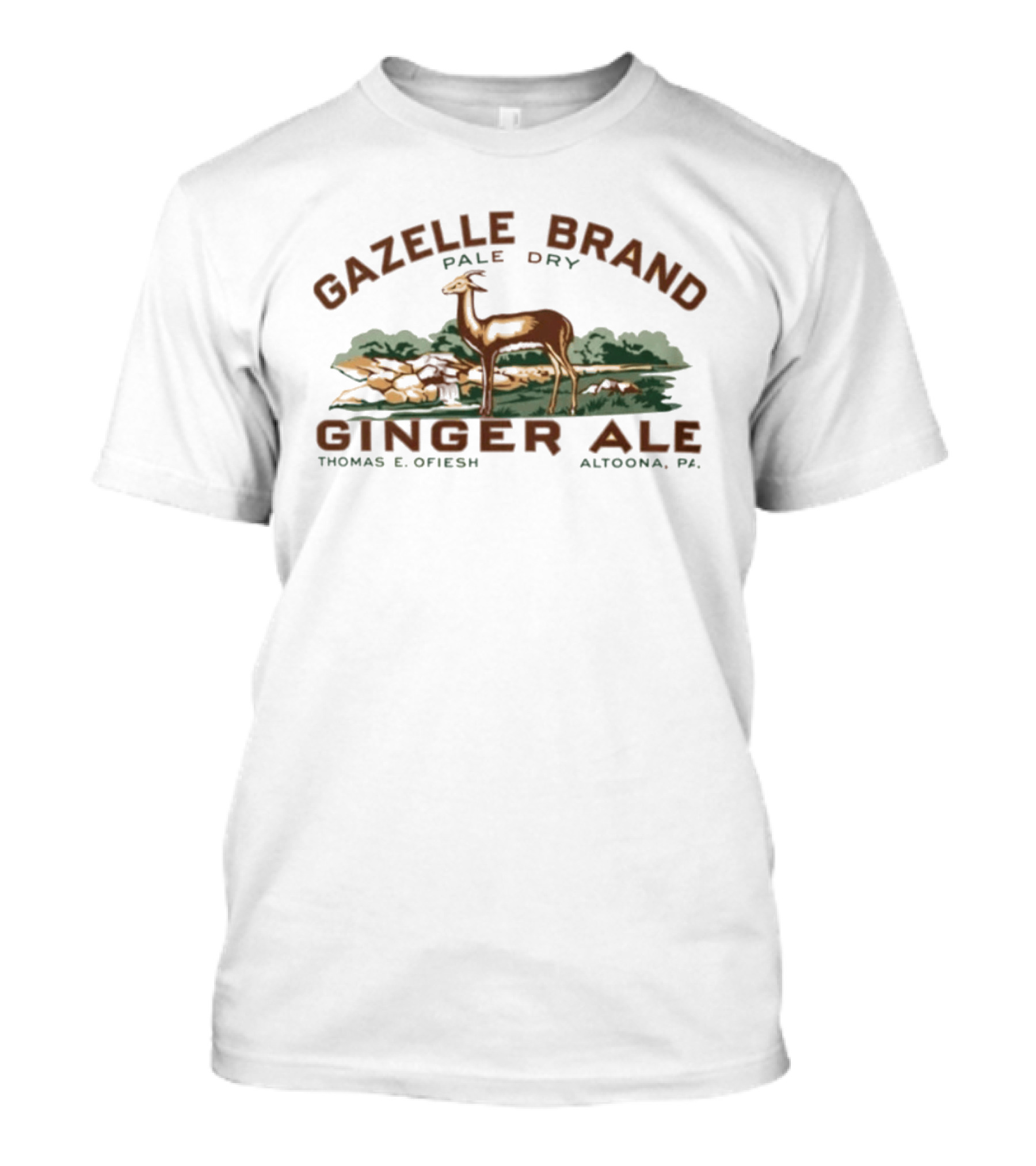 Gazelle Brand Pale Dry Ginger Ale Thomas E Ofiesh Altoona Pa Gazelle T-Shirt