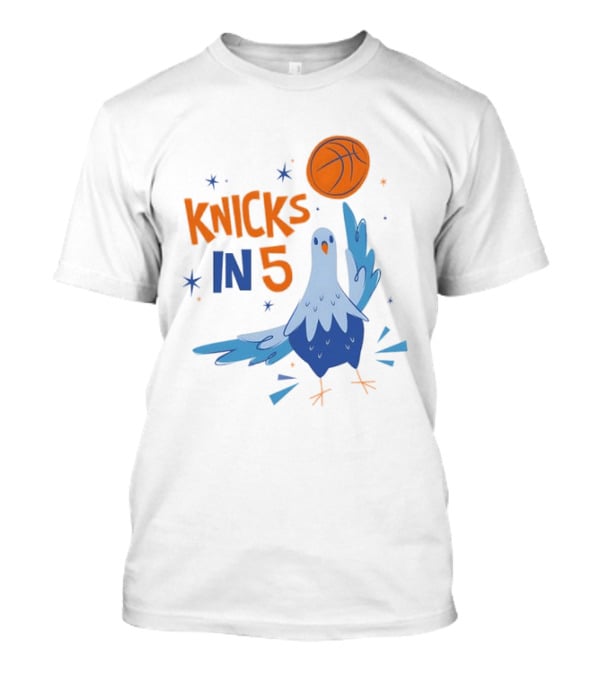 New York Knicks NBA Pigeon Basketball Knicks In 5 T-Shirt