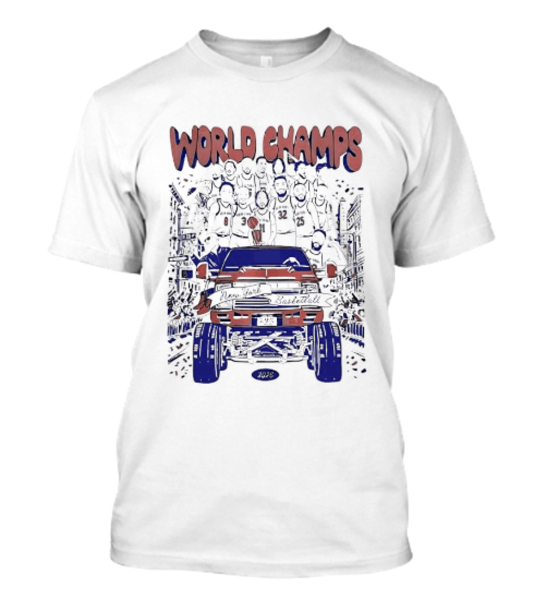 New York Knicks World Champs 2026 Celebration Parade Truck T-Shirt