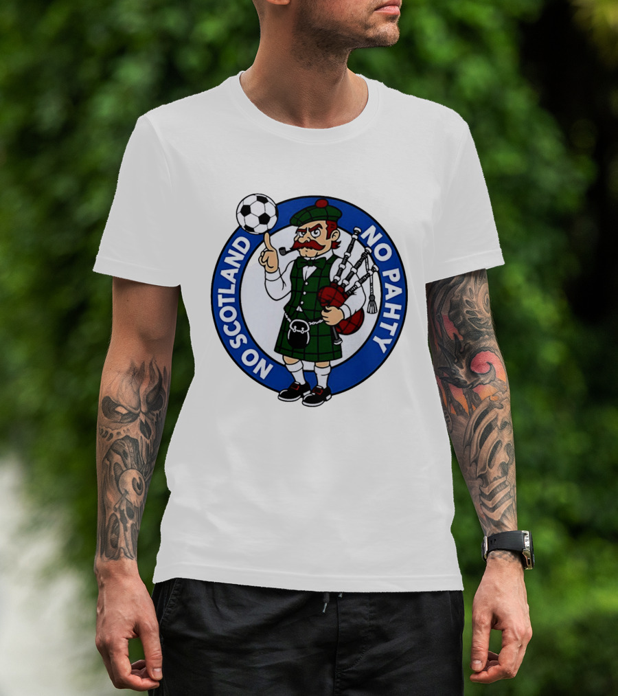 Scottish Football No Scotland No Pahty Bagpipes Soccer Fun T-Shirt