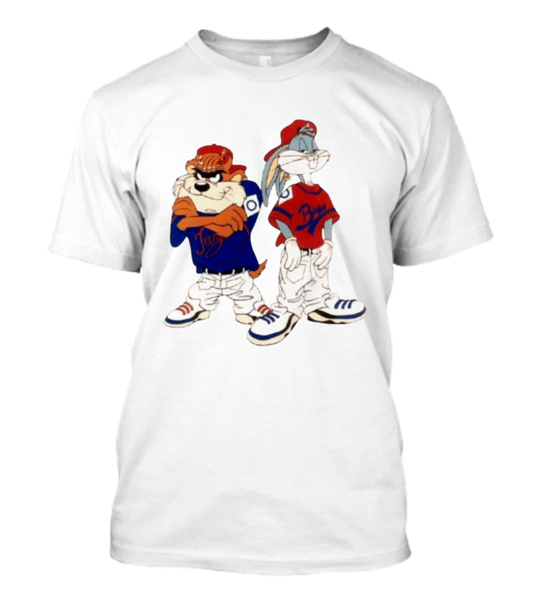 Taz Bugs Looney Tunes Baseball Style Casual Streetwear T-Shirt
