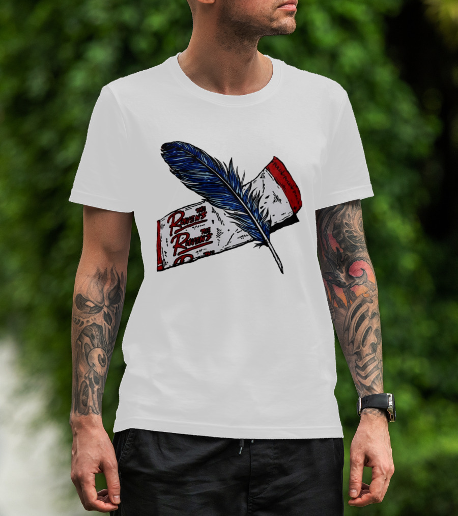 The Ravens Hirotton Blue Feather Pull Pull Pull T-Shirt
