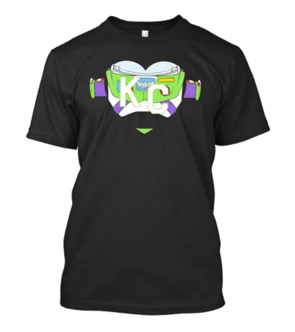 Buzz Lightyear KC Chiefs Heart Theme Fan Gear T-Shirt