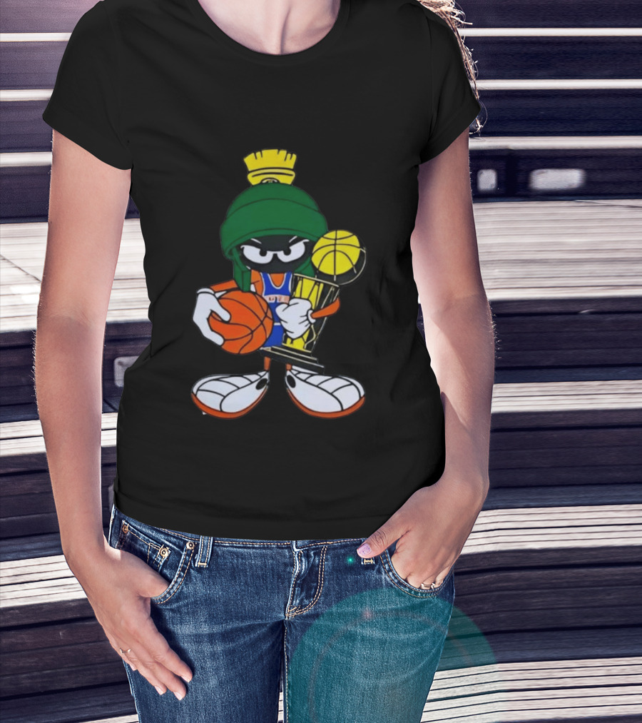 Marvin The Martian NBA Basketball Champion With Trophy T-Shirt