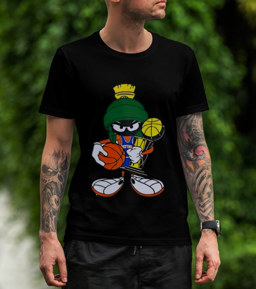 Marvin The Martian NBA Basketball Champion With Trophy T-Shirt