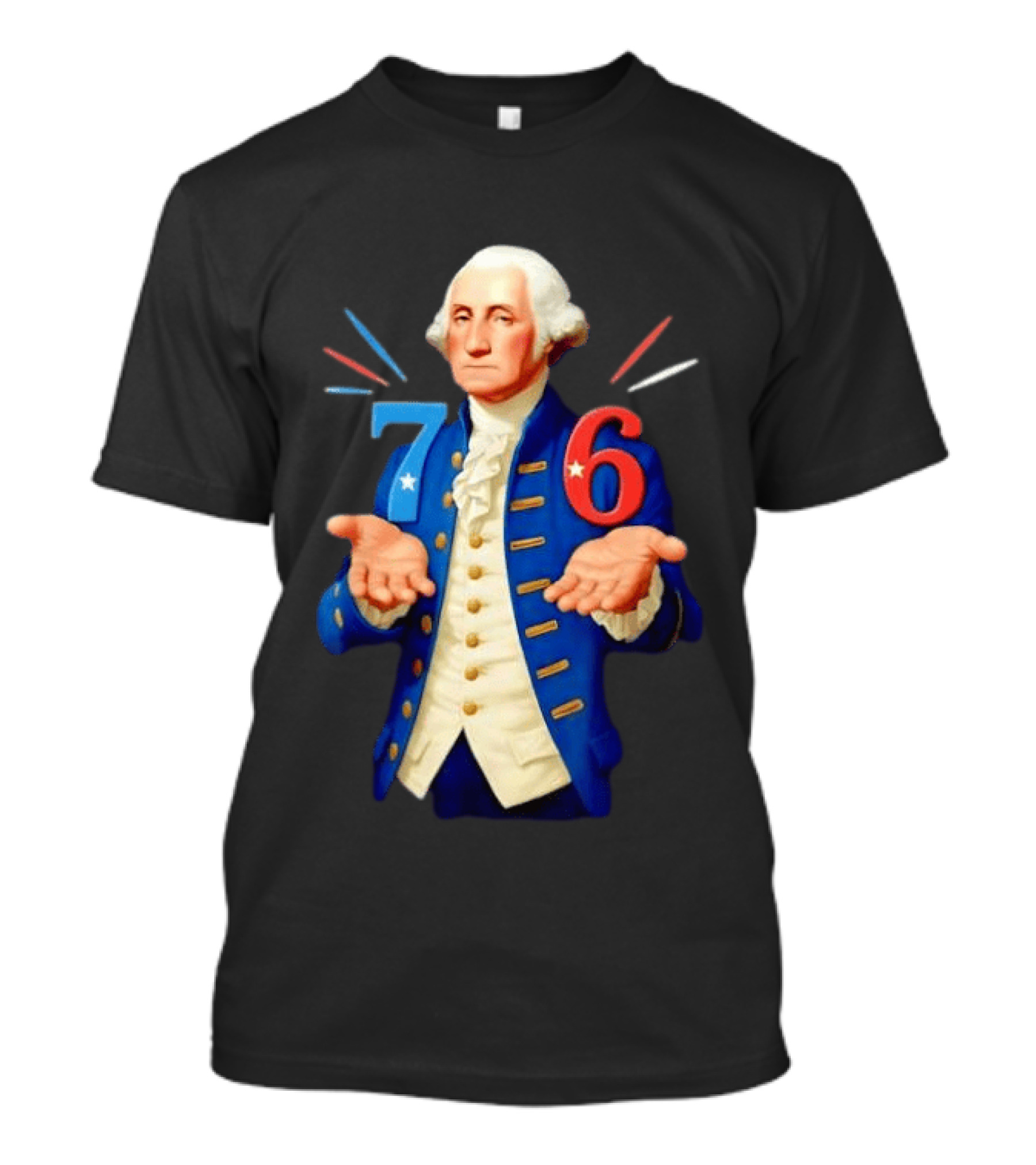 George Washington 1776 Patriotic Founding Father American Independence Day T-Shirt