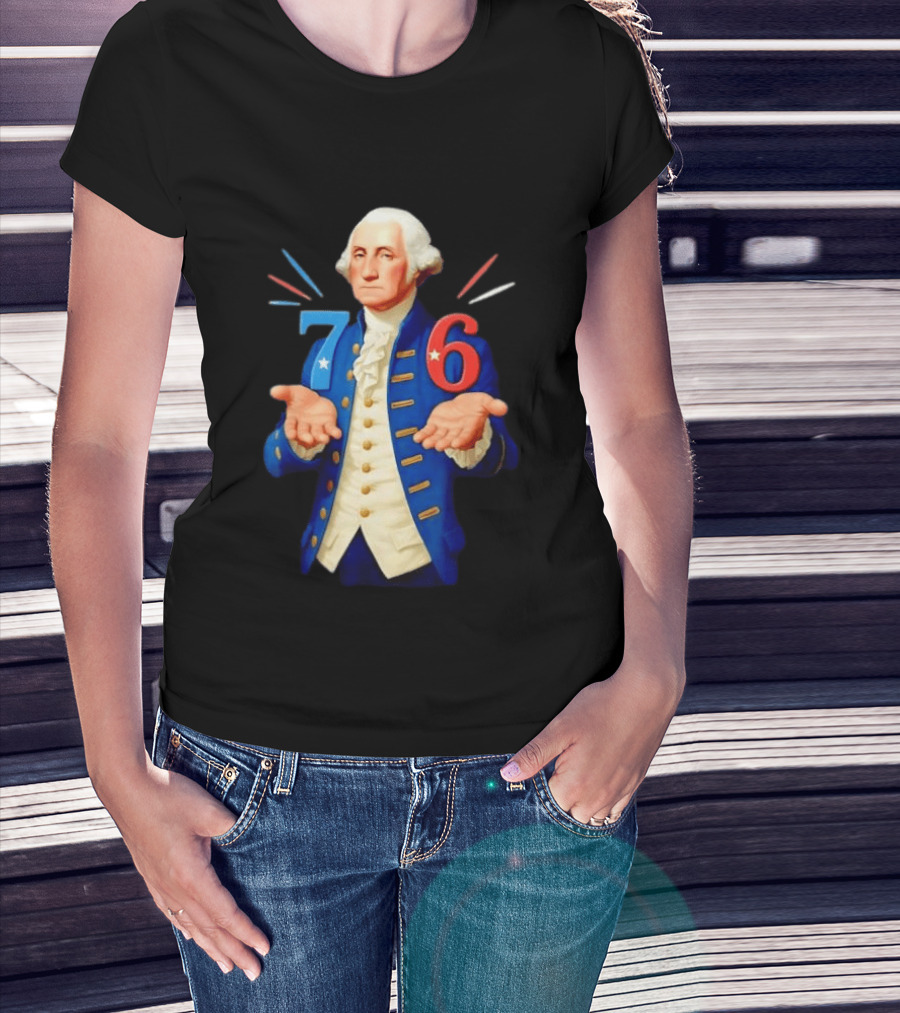 George Washington 1776 Patriotic Founding Father American Independence Day T-Shirt