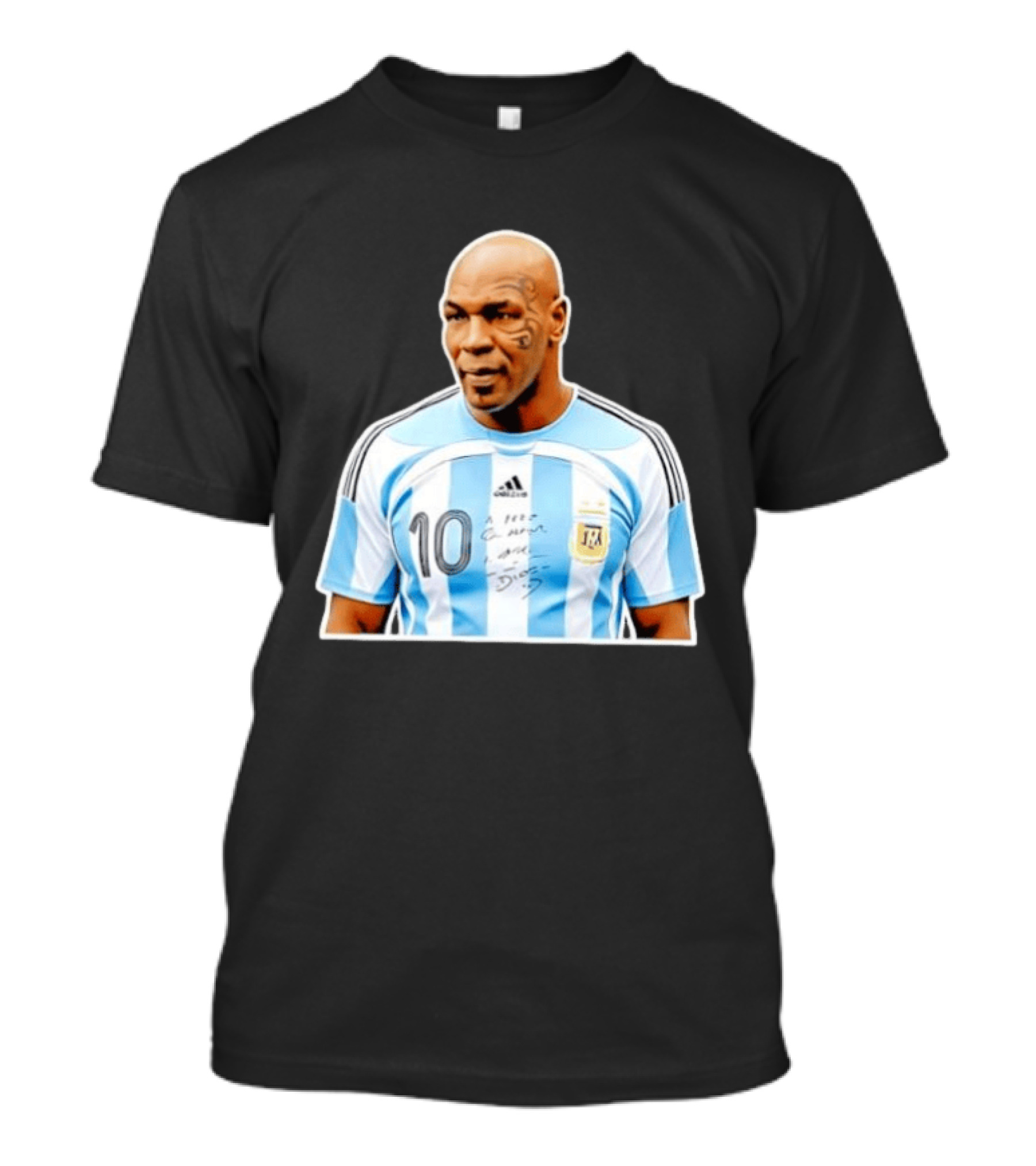 Mike Tyson Argentina National Football Team 10 A Dios Soccer Jersey T-Shirt