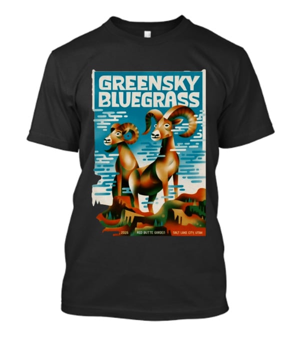 Greensky Bluegrass June 17 2026 Red Butte Garden Salt Lake City Utah Rams T-Shirt