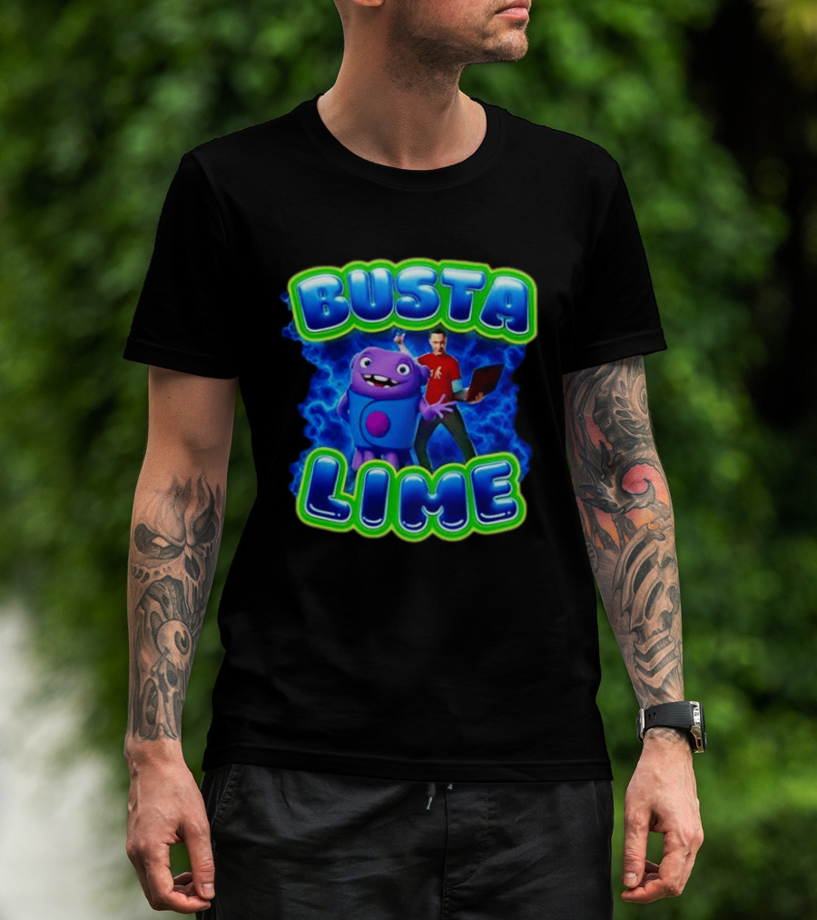 Oh Sheldon Cooper The Big Bang Theory Busta Lime Electric Blue T-Shirt