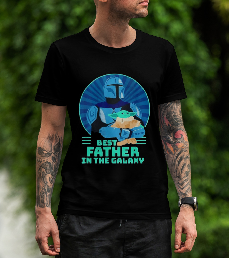 Star Wars Mandalorian Grogu Best Father In The Galaxy T-Shirt