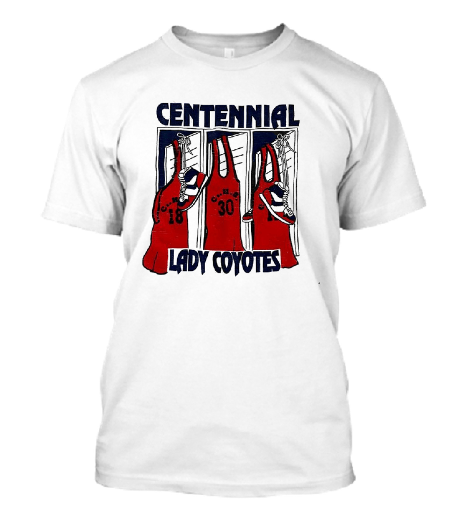 Centennial Lady Coyotes Basketball Team Jerseys With Numbers 18 30 T-Shirt