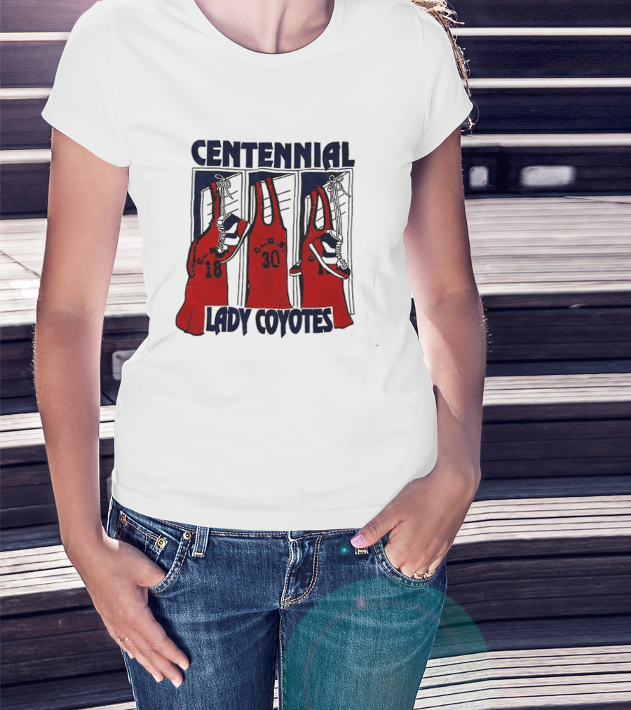 Centennial Lady Coyotes Basketball Team Jerseys With Numbers 18 30 T-Shirt