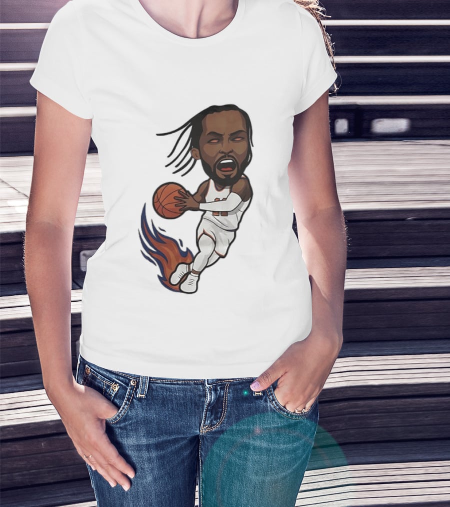Jalen Brunson Burner New York Knicks Basketball Player Flame T-Shirt
