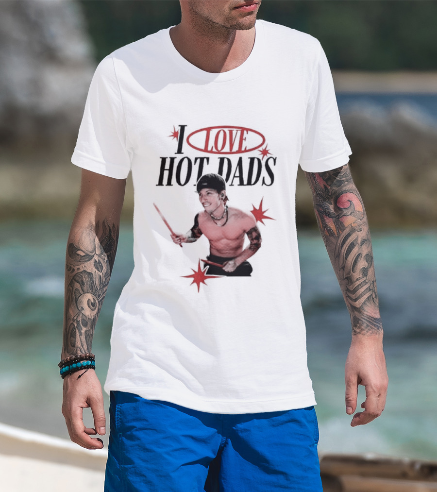 I Love Hot Dads Josh Dun Twenty One Pilots T-Shirt