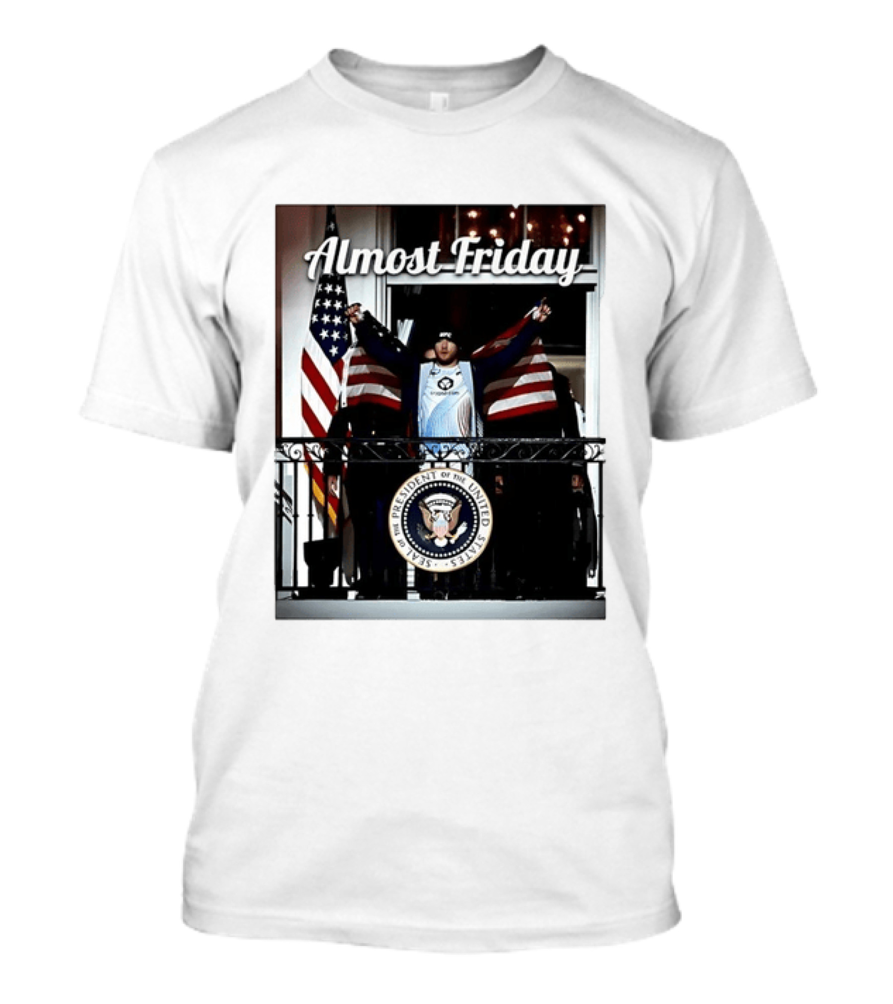Almost Friday Justin Gaethje UFC Freedom 250 Presidential Seal American Flag T-Shirt