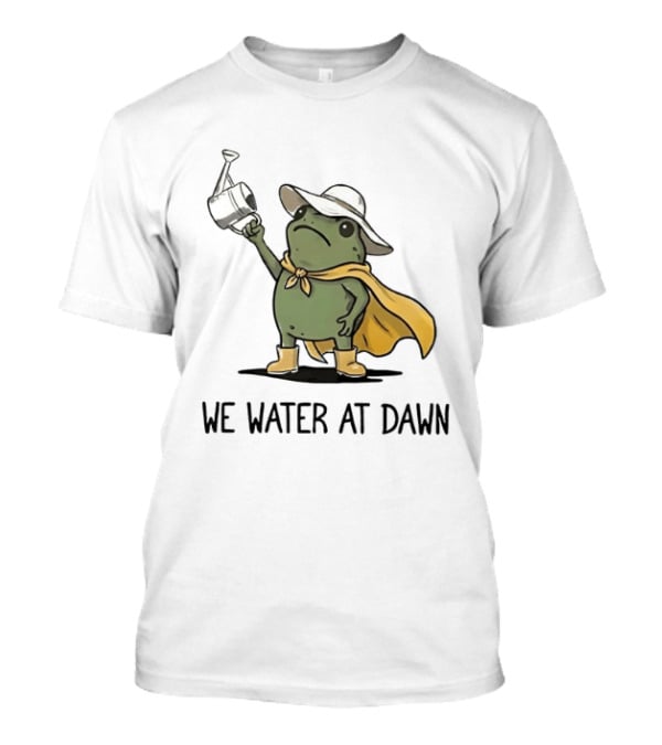 Frog We Water At Dawn Yellow Cape And Hat T-Shirt