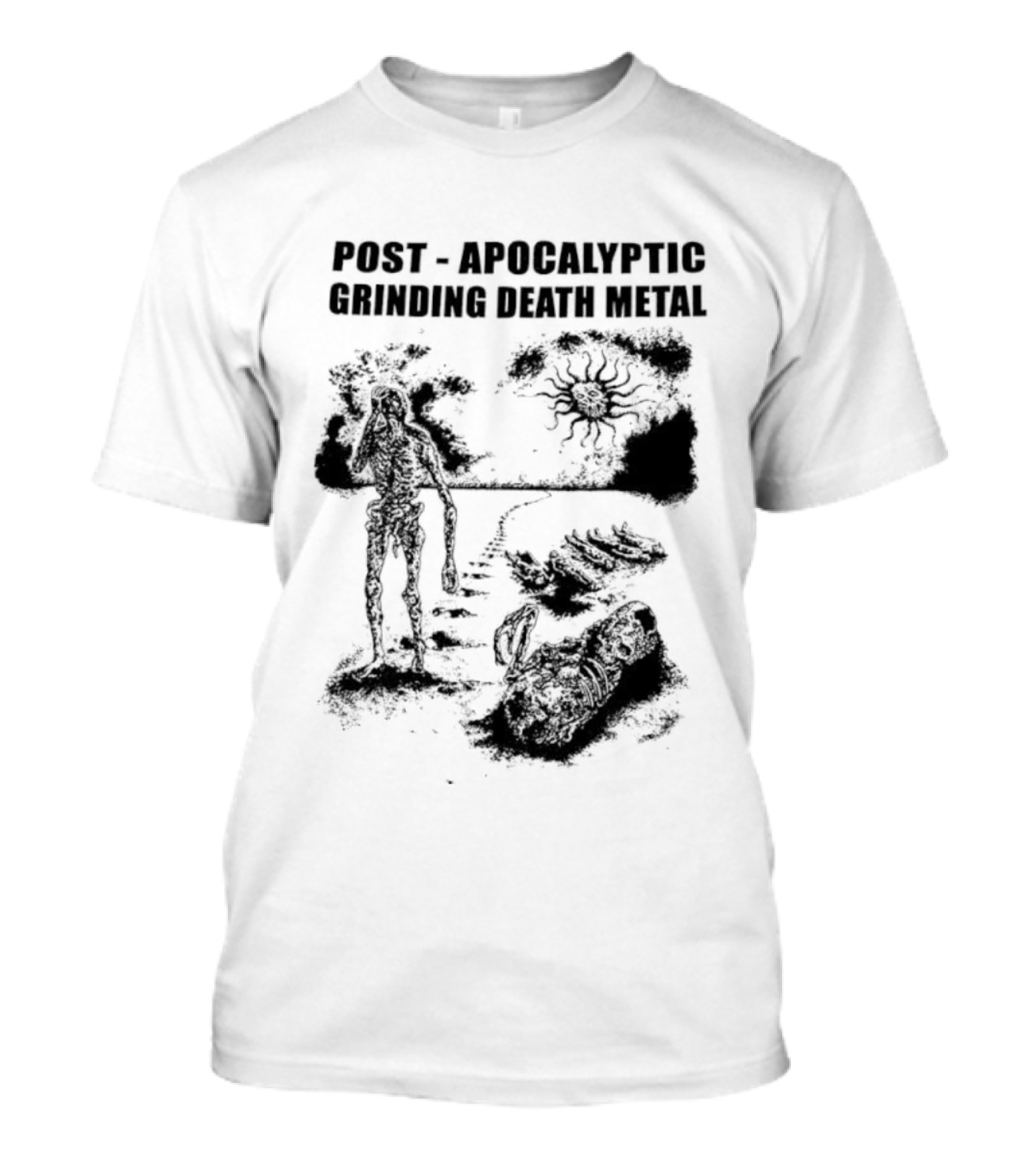 Post Apocalyptic Grinding Death Metal Apocalypse Survival Scene T-Shirt
