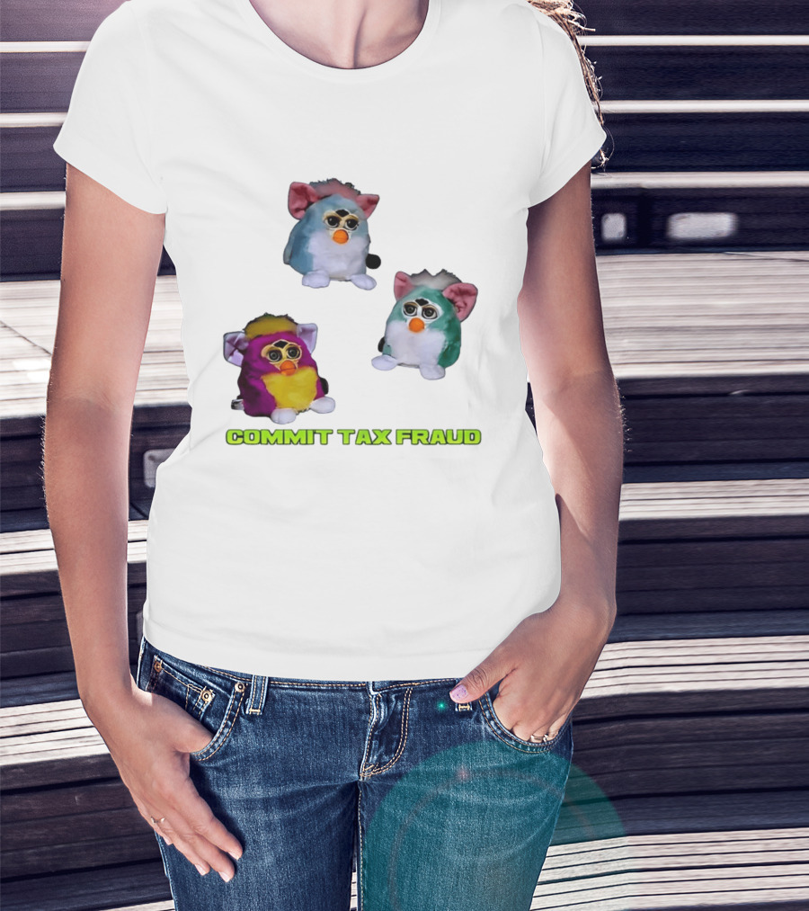 Furby Aesthetic Commit Tax Fraud Multi Color Collection T-Shirt