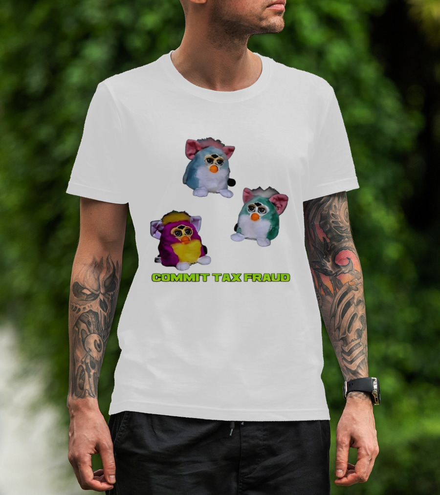 Furby Aesthetic Commit Tax Fraud Multi Color Collection T-Shirt
