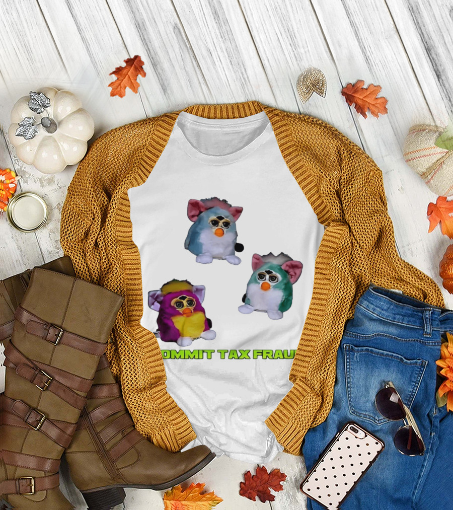 Furby Aesthetic Commit Tax Fraud Multi Color Collection T-Shirt