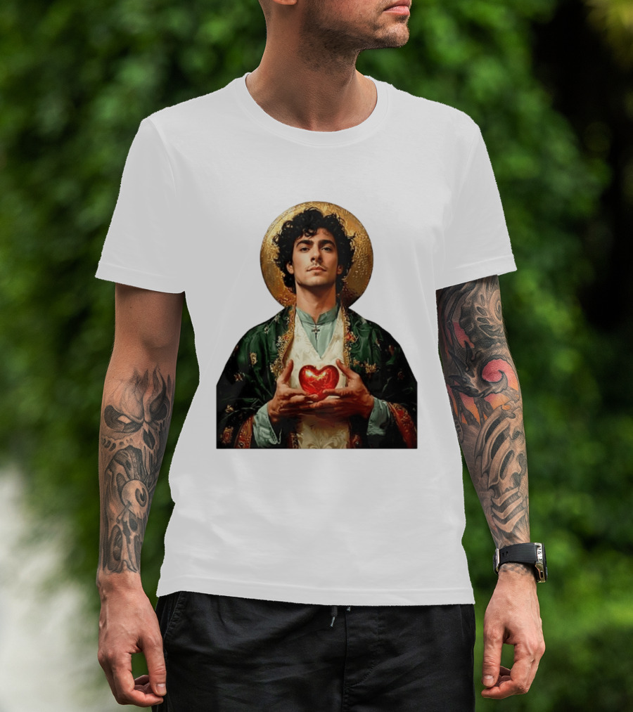 Luigi Mangione Patron Saint Holding Sacred Heart For Health Care Justice T-Shirt