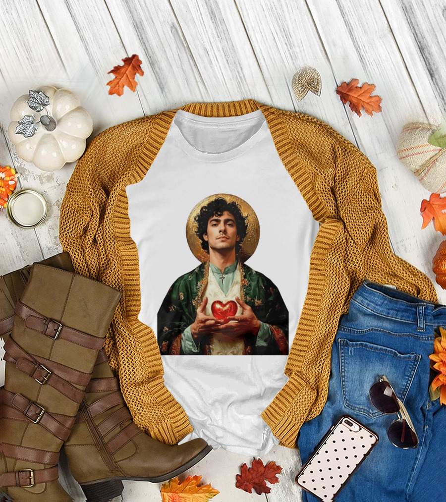 Luigi Mangione Patron Saint Holding Sacred Heart for Health Care Justice T-Shirt