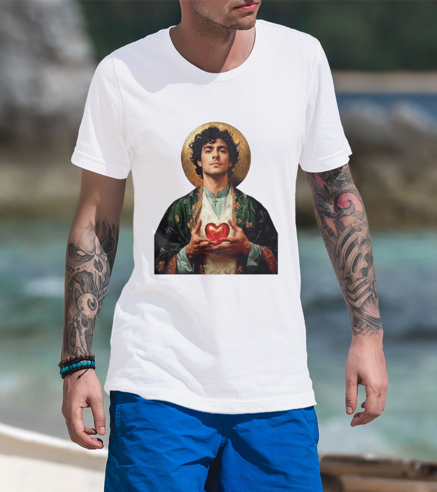 Luigi Mangione Patron Saint Holding Sacred Heart For Health Care Justice T-Shirt