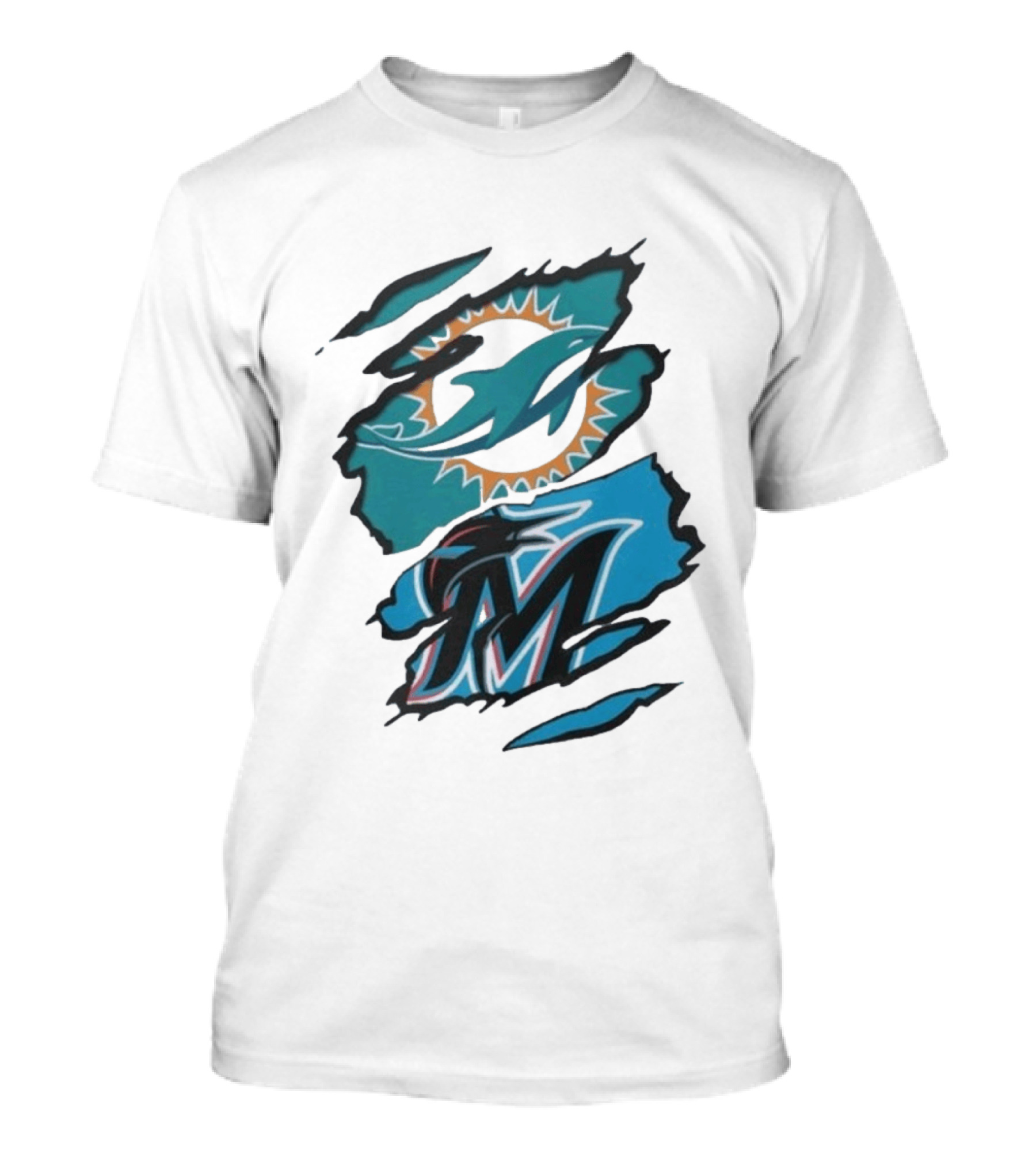 Miami Dolphins Marlins Beneath The Surface NFL MLB T-Shirt