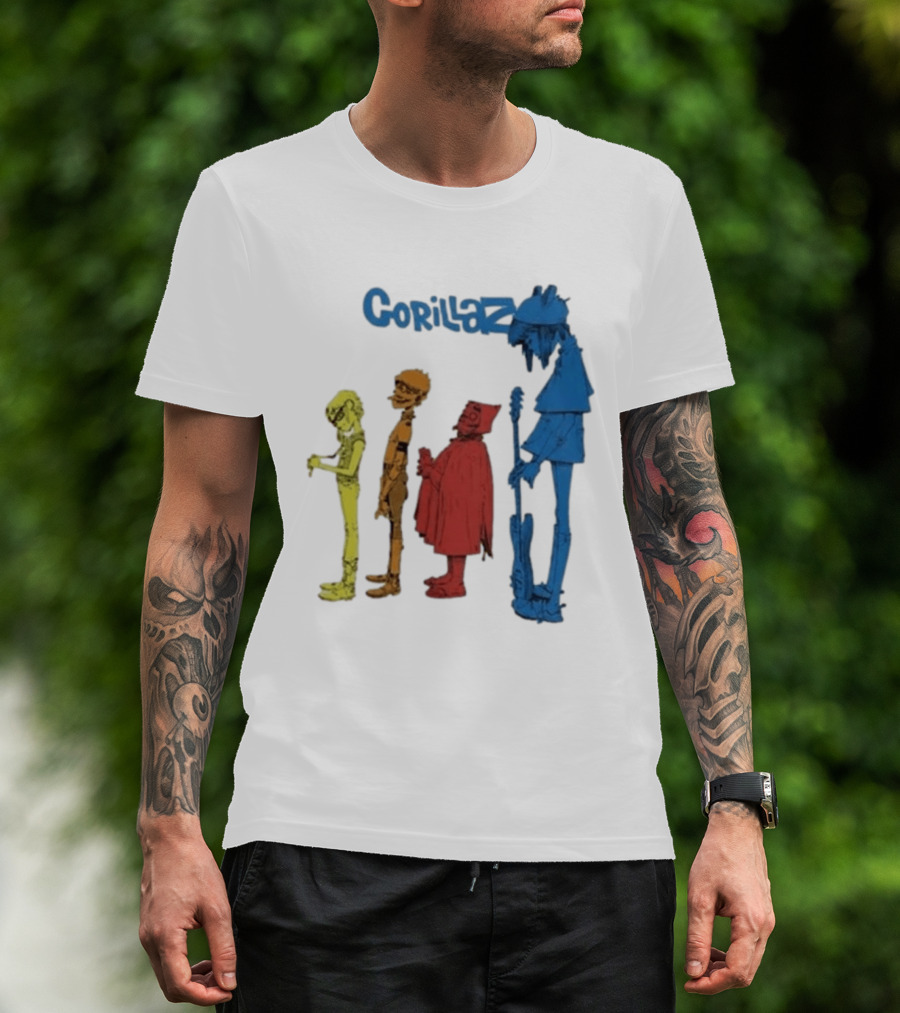 Gorillaz Concert Characters Art Tottenham Stadium Event T-Shirt