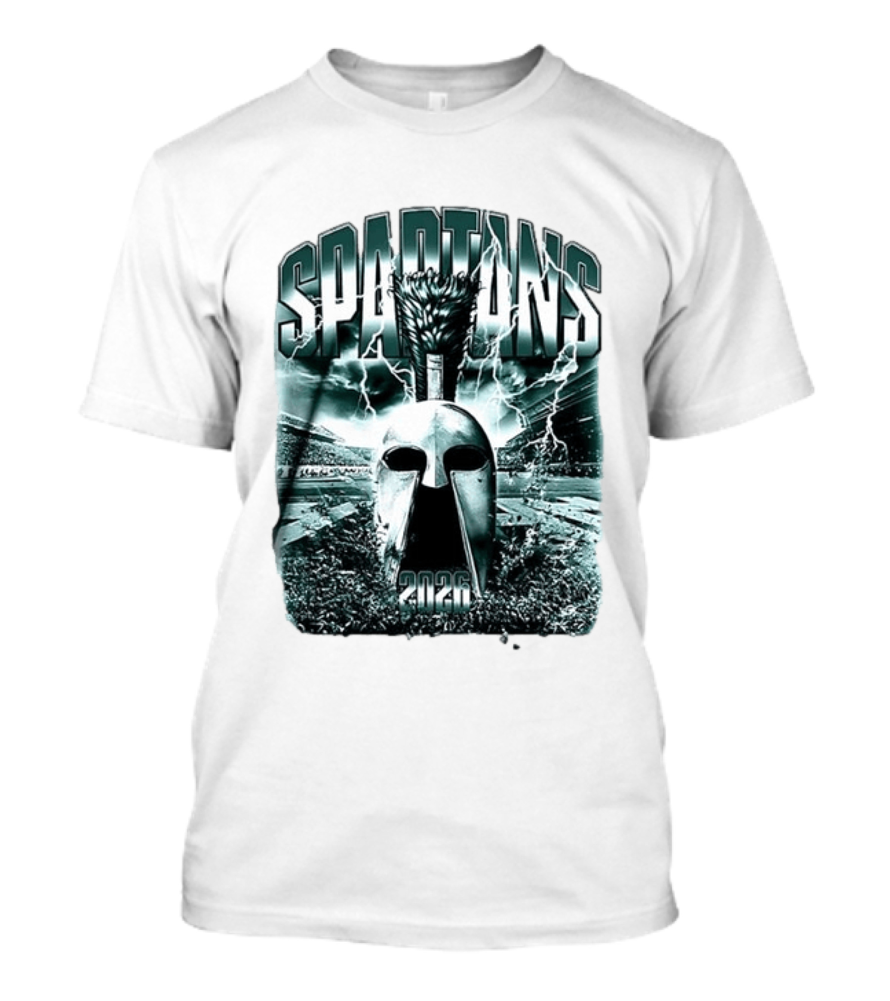 Michigan State Spartans 2026 Mask With Lightning Stadium T-Shirt