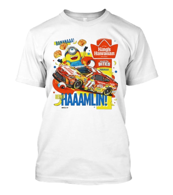 Minions Bananaa With Denny Hamlin King's Hawaiian Shake 'n Bites Racing 2026 T-Shirt