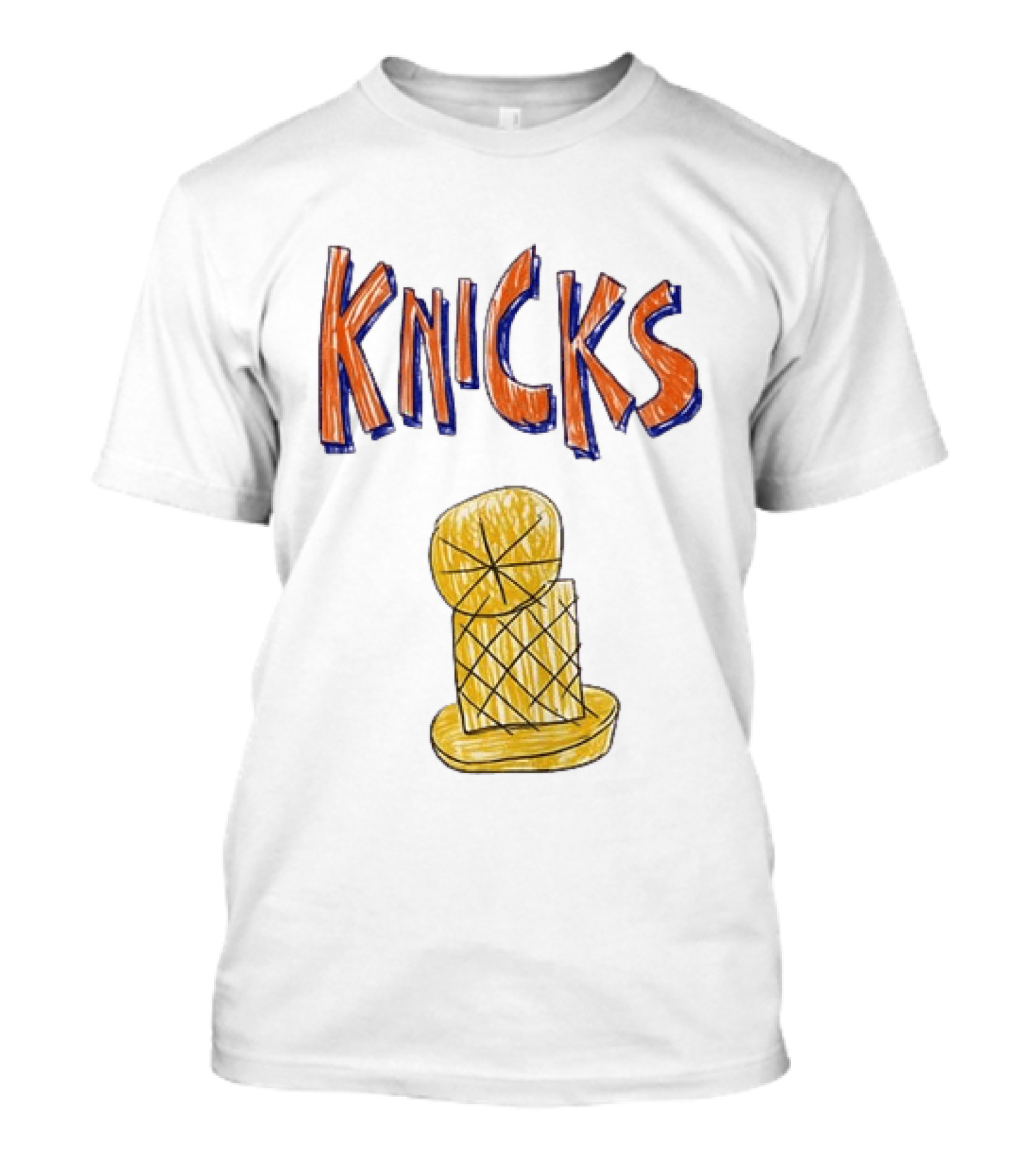 Knicks Hand Drawn NBA Champions Trophy T-Shirt