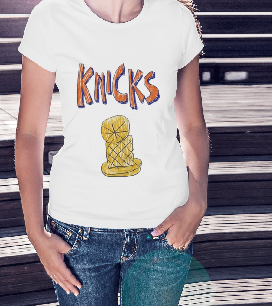 Knicks Hand Drawn NBA Champions Trophy T-Shirt