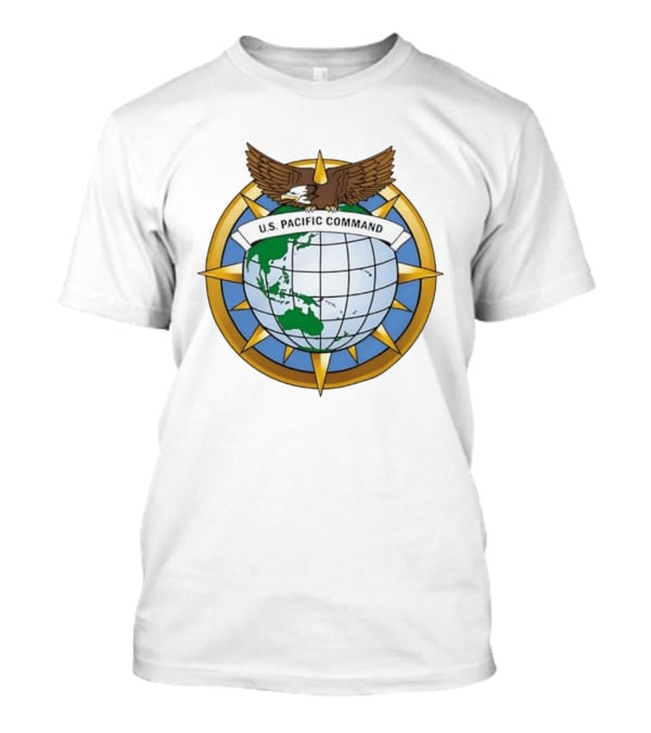 U.S. Pacific Command Eagle Emblem Indo Pacific Map T-Shirt