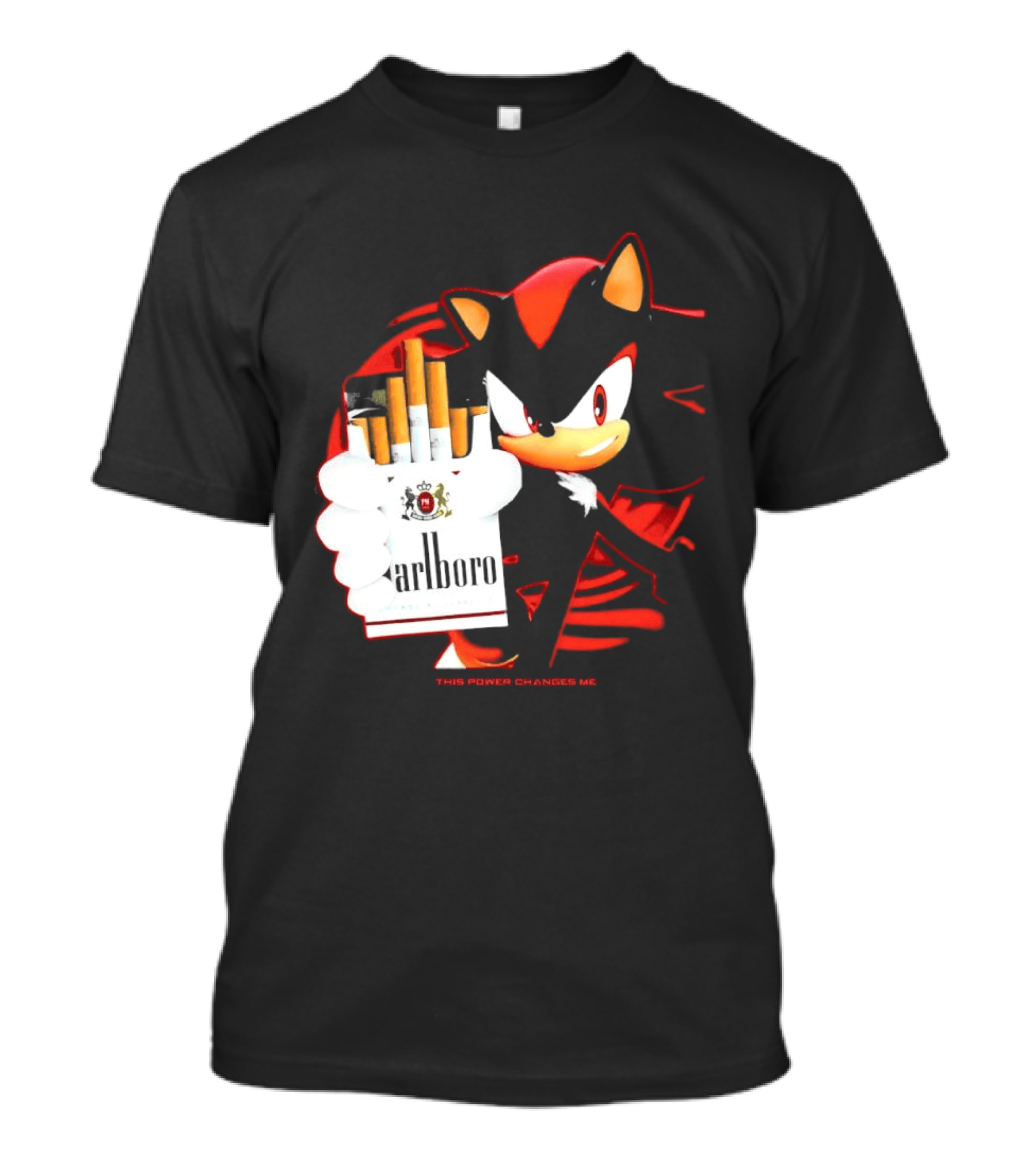 Shadow The Hedgehog Marlboro Cigarettes This Power Changes Me T-Shirt